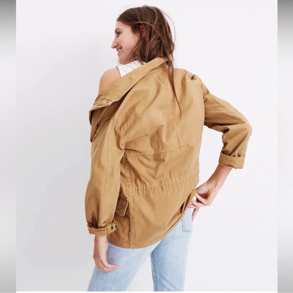 Madewell Prospect Jacket Utility Canvas Full Zip in Dark Sahara Neutral Size XXS - Picture 9 of 16